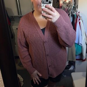 Nine West Pink Cardigan Sweater